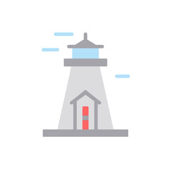 Architecture and city, lighthouse icon. Simple color vector elements of pharos icons for ui and ux, website or mobile application