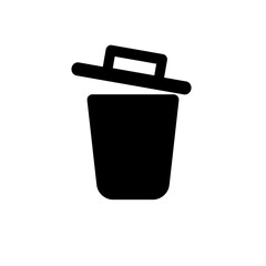 Trash Icon Vector Illustration in Trendy Flat Design