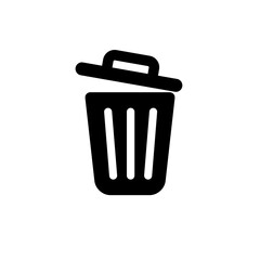 Trash Icon Vector Illustration in Trendy Flat Design