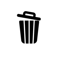 Trash Icon Vector Illustration in Trendy Flat Design