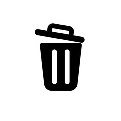 Trash Icon Vector Illustration in Trendy Flat Design