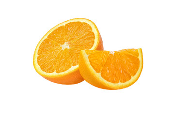 Perfect fruit orange isolated on white.