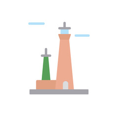 Navigational, lighthouse icon. Simple color vector elements of pharos icons for ui and ux, website or mobile application