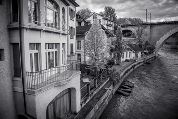 Altstadt in Bern mit Aareblick