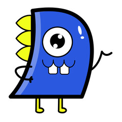 illustration vector of cartoon monster character