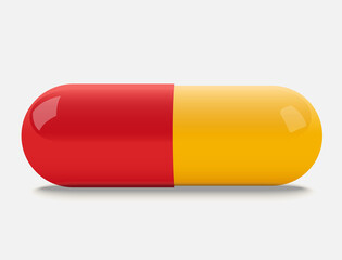 capsule in red and yellow