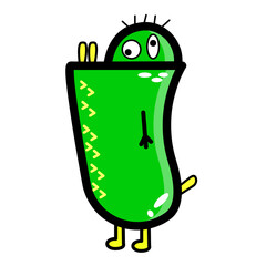 illustration vector graphic of cute cartoon monster character