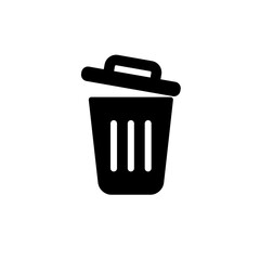 Trash Icon Vector Illustration in Trendy Flat Design