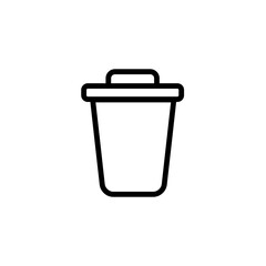 Trash Icon Vector Illustration in Trendy Flat Design