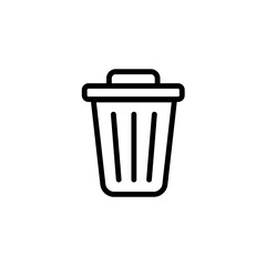Trash Icon Vector Illustration in Trendy Flat Design