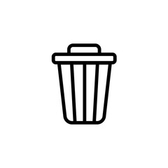 Trash Icon Vector Illustration in Trendy Flat Design