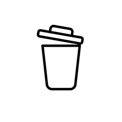 Trash Icon Vector Illustration in Trendy Flat Design