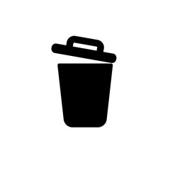 Trash Icon Vector Illustration in Trendy Flat Design