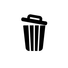 Trash Icon Vector Illustration in Trendy Flat Design