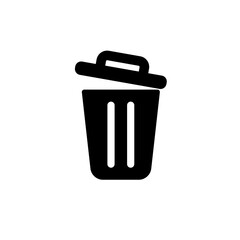 Trash Icon Vector Illustration in Trendy Flat Design