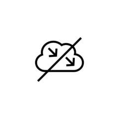 Cloud mirroring icon. Data migration icon in black line style icon, style isolated on white background
