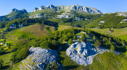 Massif of Peña Lusa near the Portillo de Lunada. Comarca de Las Merindades in the province of Burgos. Autonomous Community of Castilla y Leon. Spain. Europe