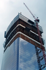 Background close-up construction of a modern building