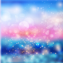 Bokeh lights effect on colorful gradient background