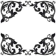 Classical baroque vector of vintage element for design. Decorative design element filigree calligraphy vector. You can use for wedding decoration of greeting card and laser cutting.