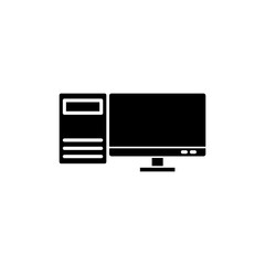 Personal computer, icon set. Design vector illustration