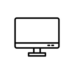 Monitor line icon, desktop line icon. Design vector illustration