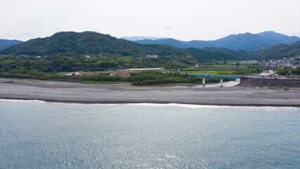 三重県 海岸 南牟婁郡紀宝町 ドローン空撮