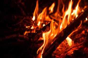 fire, flame, heat, firewood, burn, fireplace, hot, bonfire, flame, bonfire, burning, red, orange, warm, camp, night, light, camping, coal, black, yellow, barbecue, flame, danger, coal, firewood, smoke