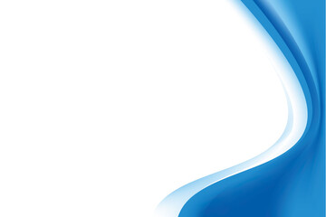 Abstract Smooth Blue Wavy Background Design, Fresh Stylish Blue White Business Background Template Vector with Copy Space for Text