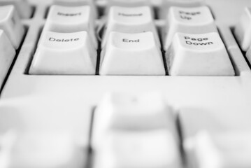 Close-Up Of Computer Keyboard Over White Background