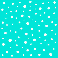 White dots pattern on turquoise background
