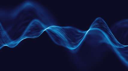 Fototapeta premium Abstract polygonal space low poly dark background with connecting dots and lines.