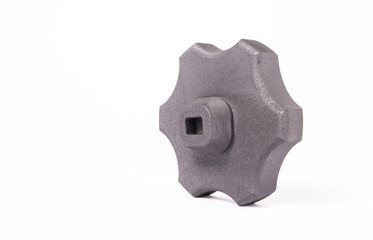 Brand new 3D printed technology creating products for the automotive industry cheap strong plastic for old car parts back of seat adjust handle for retro vintage vehicle isolated white background