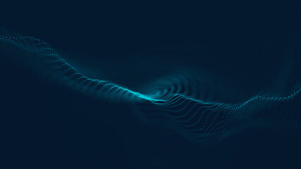 Abstract polygonal space low poly dark background with connecting dots and lines.