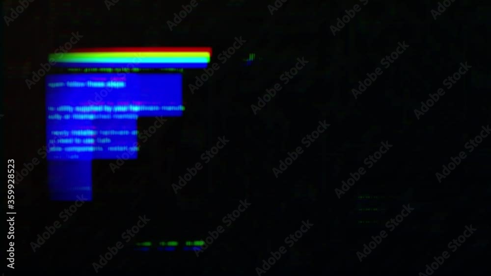 Wall mural monitor screen noise glitch effect.bad signal. glitch noise static monitor. visual video effects noi