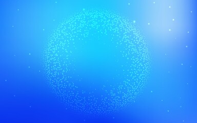 Light BLUE vector background with galaxy stars. Blurred decorative design in simple style with galaxy stars. Pattern for astrology websites.