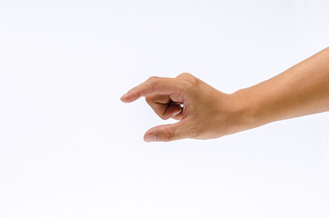 Close up of hand with hoding something, give something or put something into another handr ....