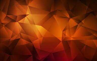 Dark Red vector abstract mosaic pattern. Elegant bright polygonal illustration with gradient. Brand new style for your business design.