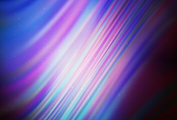 Fototapeta premium Dark Pink, Blue vector background with galaxy stars. Glitter abstract illustration with colorful cosmic stars. Pattern for futuristic ad, booklets.