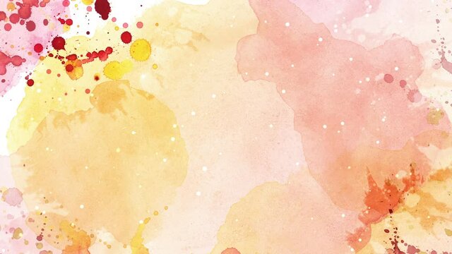 Beautiful colorful watercolor ink drops on white paper and star glitter.