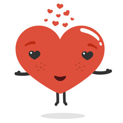 Cartoon heart character with love. To see the other vector heart character illustrations , please check Cartoon Heart Characters collection.