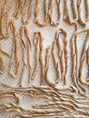 Fresh whole wheat  pasta sagne torte