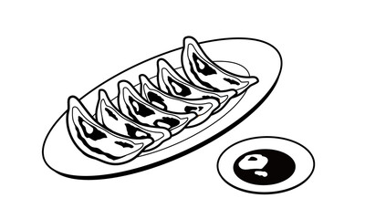 お皿に盛られた餃子