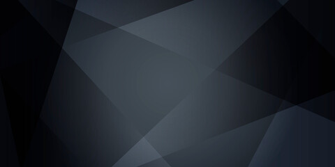 Obraz premium Modern dark black abstract polygonal presentation background. Vector illustration design for presentation, banner, cover, web, flyer, card, poster, wallpaper, texture, slide, magazine, and powerpoint.