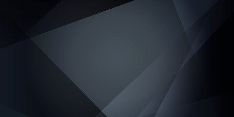 Fototapeta premium Dark black triangle abstract polygonal presentation background. Vector illustration design for presentation, banner, cover, web, flyer, card, poster, wallpaper, texture, slide, magazine, and ppt