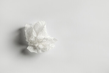 Used toilet paper tissues