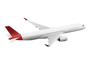 Narrow body aircraft with a mixture of red