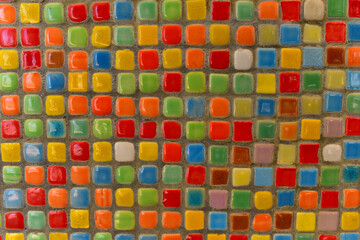 Fototapeta na wymiar Full frame colorfull tiles are very beautiful.