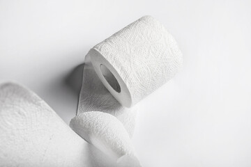 Top view of toilet paper roll