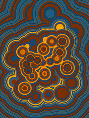 Abstract 3d rendering multi colored background. Vibrant iridescent composition